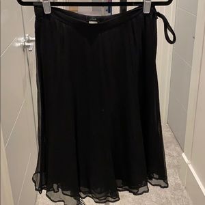 J. Crew black silk flowy skirt size 2